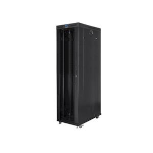 LANBERG Volně stojící skříň 19" 47U/800x1200 (v rozloženém stavu) skleněné dveře LCD černá (RAL9004) 3 z 4