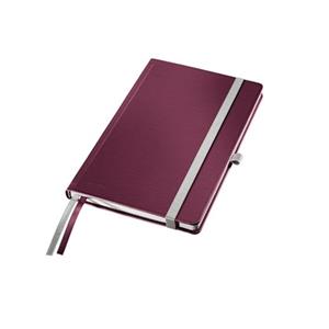 LEITZ Zápisník STYLE A5, tvrdé desky, čtverečkovaný, granátově červená