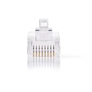 Nedis CCGB89300TP - Síťový Konektor CAT5 | RJ45 (8P8C) Zástrčka - 10 kusů | Průhledný