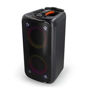 Nedis SPPT2480BK - Reproduktor Bluetooth® Party | 240 W | Rukojeť | Párty osvětlení | Ekvalizér | Černá / Oranžová