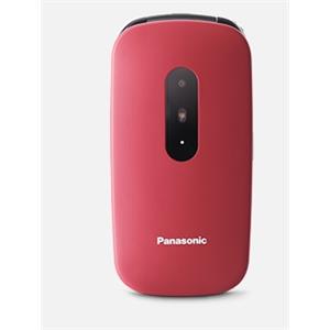 Panasonic KX-TU446EXR mobilní telefon pro seniory - barevný displej 2,4", véčko, červený