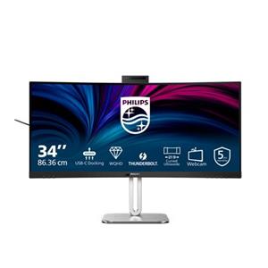 Philips LCD 34B2U6603CH 34" zakř. VA/3440x1440@120Hz/4ms/500cd/2xHDMI/DP/6xUSB/USB-C dock/RJ45/Webcam/Repro/HAS/5 let