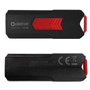 PLATINET přenosný SSD disk USB 3.2 R/W UP TO 400MB/s 128GB černá