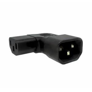 PremiumCord Adaptér úhlový na stranu IEC C13 female na IEC C14 male, napětí 230V, max.proud 10A
