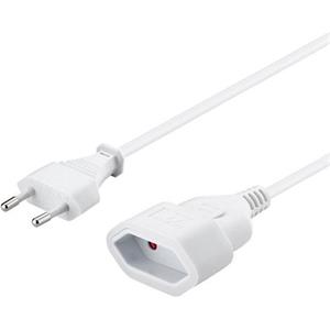 PremiumCord Kabel síťový prodlužovací dvojvidlice 230V 5m bílý