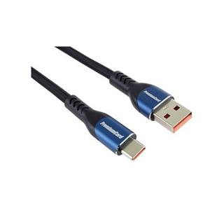 PremiumCord Super fast charging 5A kabel USB-C - USB 2.0 A bavlněný oplet 0,5m