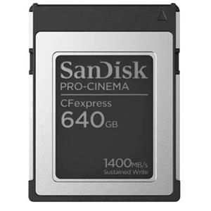 SanDisk PRO-CINEMA CFexpress Type B Card 640GB up to 1700MB/s Read, up to 1500MB/s Write