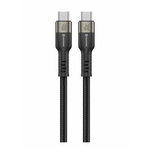 SWISSTEN DATOVÝ VIDEO KABEL USB 4.0, USB-C, 240W, 8K@60Hz, 40 Gb/s, TB3 & TB4, 0,5 M ČERNÝ