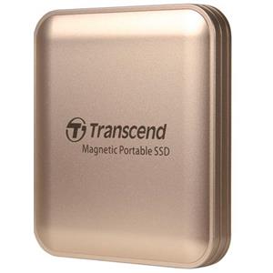 Transcend ESD420C 1TB, USB 20Gbps Type C, Externí odolný SSD disk (3D NAND flash), 2000MB/R, 2000MB/W, Magsafe, zlatý